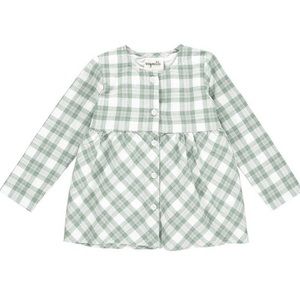 Vignette - Baby Girls Kit Dress in Leaf Green Plaid